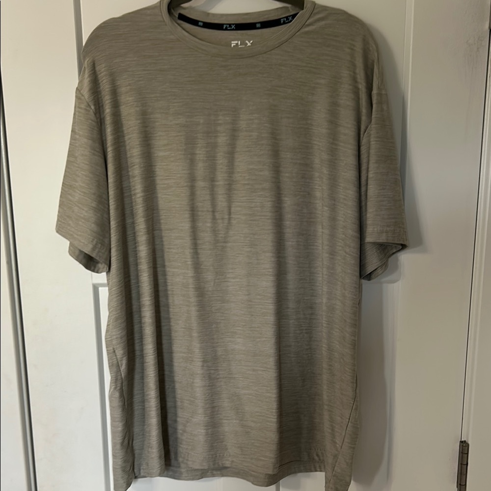 Classic Gray Short Sleeve Tee with Heathered Texture